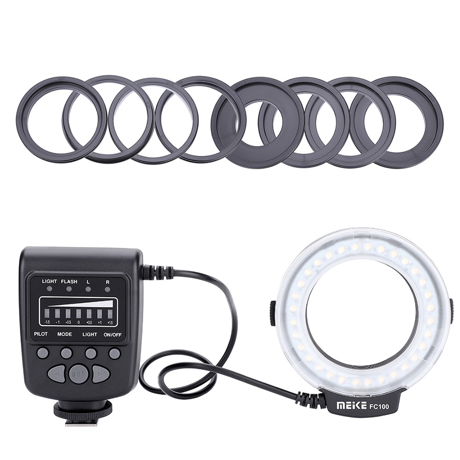 Meike FC100 LED Macro Ring Flash สำหรับกล้อง DSLR และ Mirrorless
