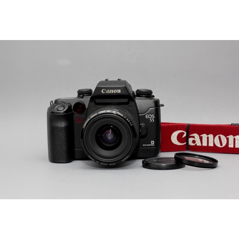 ขายกล้องฟิล์ม 🔥SLR Canon EOS 55 Black Body✨สีดำหล่อ สภาพดีมาก✨ได้อุปกรณ์ครบๆ