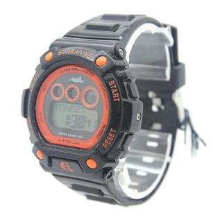 Submariner นาฬิกาผู้หญิงและเด็ก สายยาง ระบบ (Digital) - SS20026 (Black-Orange)