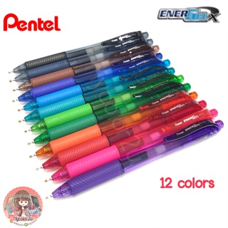 ปากกาเจล Pentel EnerGel-X(set12 สี)เลือกสีได้