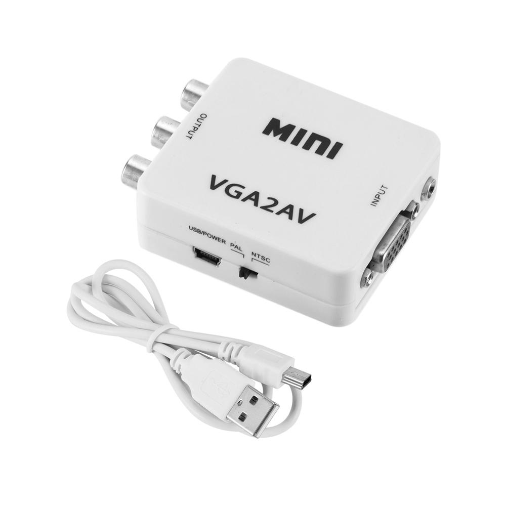 อะแดปเตอร์แปลง mini vga ไปยัง av rca 1080 p pc to hdtv