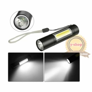 Portable Flashlights Miniไฟฉายสว่างมาก CREE LED XPE+COB 2in1 600mah usb charge 3mode