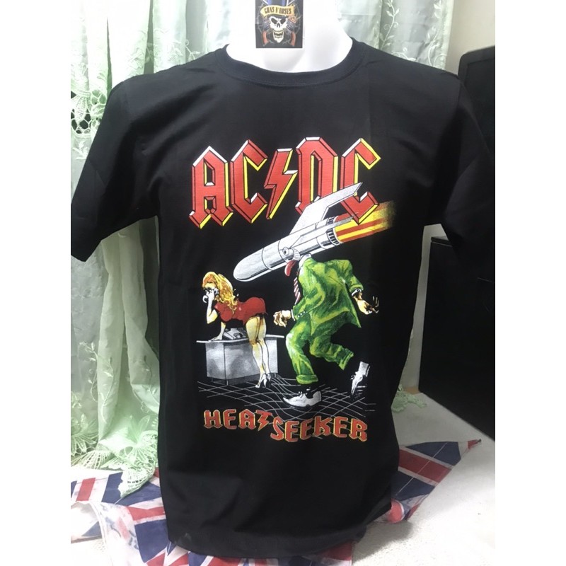 เสื้อยืด เสื้อวง AC-DC WORLD TOUR 88 งานใหม่สีดำ