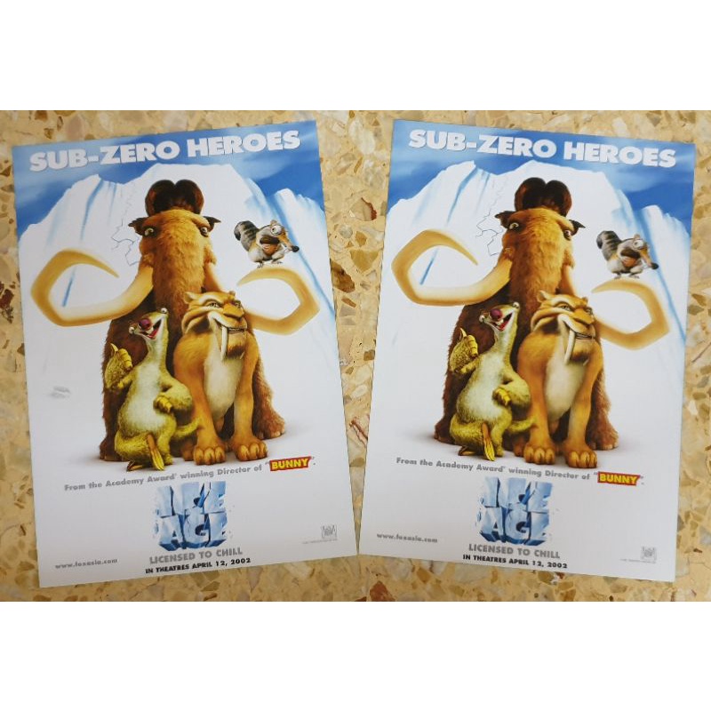 handbillภาพยนตร์ การ์ตูนเรื่อง Ice Age