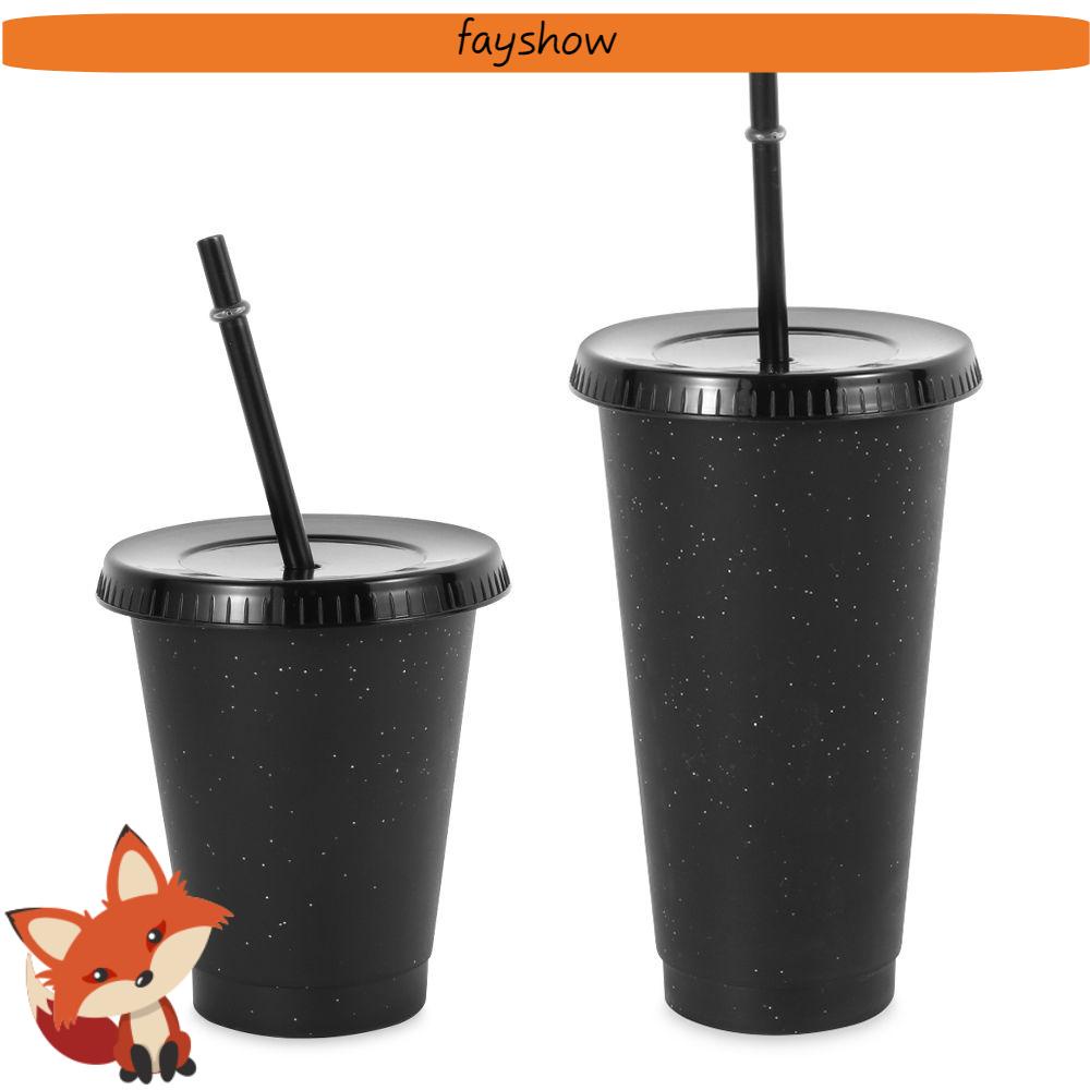 FAY???? 1pcs Portable Straw Cup Plastic Water Bottle With Straws Drinking Cup Reusable Drinkware