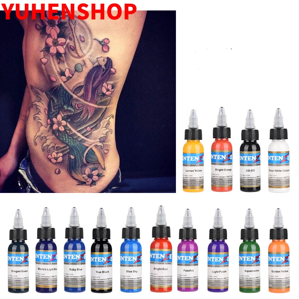 14 Body Ink Paint Colors Eyebrow Makeup Permanent 30ml Tattoo Semipermanent  | Shopee Thailand