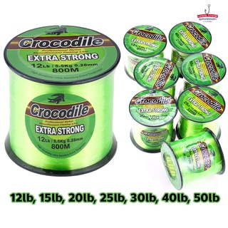 เอ็นตกปลา Crocodile Extra Strong สายเอ็นตราจรเข้ สำหรับ ตกปลา ( สีเขียว )