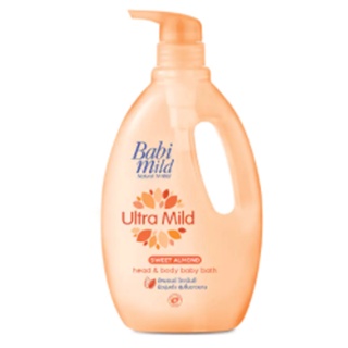 Babi Mild Baby Shower and Hair Wash Ultra Mild Sweet Almond 850 ml.เบบี้มายด์ครีมอาบน้ำและสระผมเด็กอัลตร้ามายด์สวีทอัลมอ