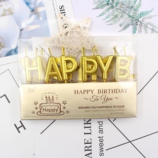 เทียนวันเกิด HBD Happy Birthday เทียนแฮปปี้เบิร์ดเดย์ เทียนปักเค้ก