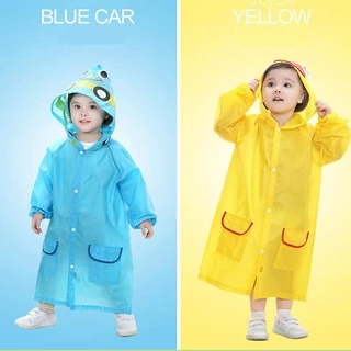 【พร้อมส่ง】เสื้อกันฝนลายการ์ตูน 2-9ขวบ 80-130cm