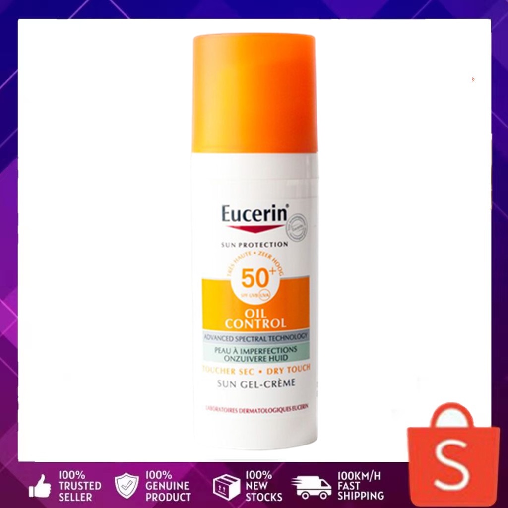 Eucerin Sun Dry Touch Oil Control Face SPF50+ 50ml ยูเซอริน ซัน ดราย ทัช ออยล์ คอนโทรล ครีมกันแดดเนื้อบางเบา