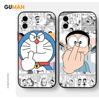 Guman เคสไอโฟน เคสซิลิโคนนุ่มขอบเหลี่ยมกันกระแทกการ์ตูนน่ารักตลก เคสโทรศัพท์ Compatible for iPhone 14 13 12 11 Pro Max SE 2020 X XR XS 8 7 6 6S Plus พลัส XYB407