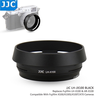 JJC 49 มิลลิเมตรโลหะเลนส์ฮู้ดสำหรับฟูจิ Fujifilm X100V X100F X100T X100S X100 X70 แทนที่ Fujifilm LH-X100 AR-X100 แหวนอะแดปเตอร์