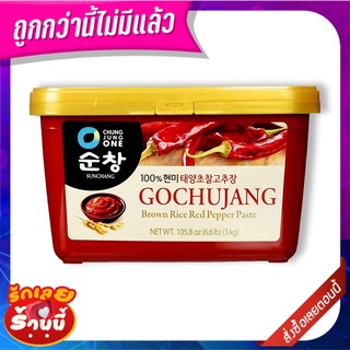 ชองจองวอน โกชูจัง ซอสพริกเกาหลี 3 กิโลกรัม Chung Jung One Gochujang Hot Pepper Paste 3 kg