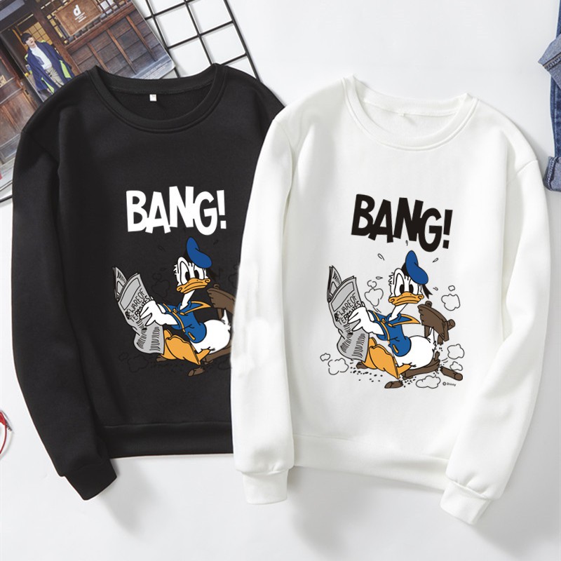 BK-O-151 เสื่อแขนยาวคอกลม พิมพ์ลายการ์ตูนน่ารัก มีไซส์ครบ สีให้เลือก เสื้อกันหนาวแฟชั่นเกาหลี