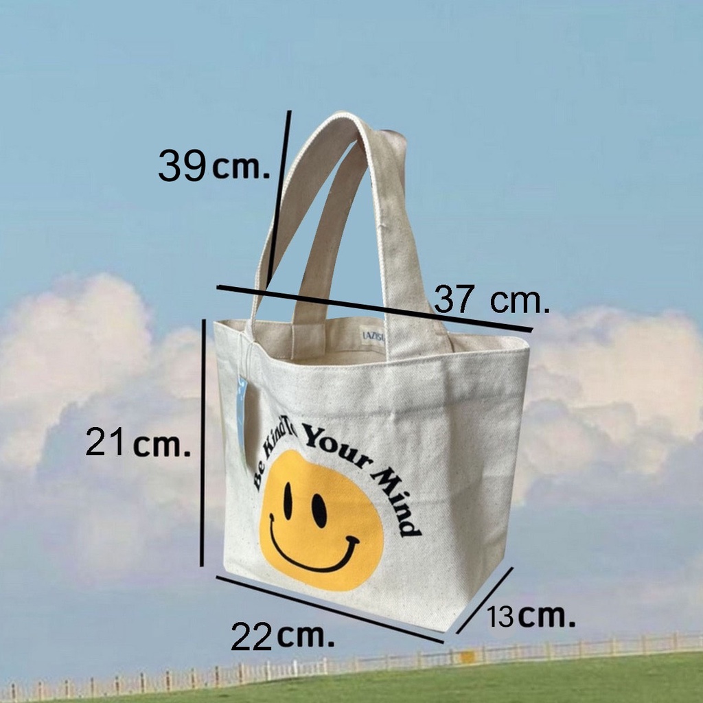 Justbehappy - Tote Bag Minisize - กระเป๋าผ้าใบเล็ก