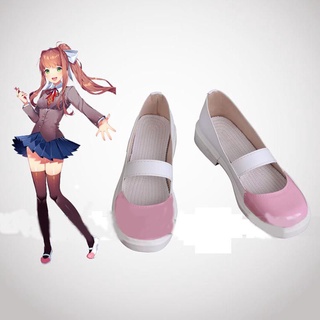 รองเท้าคอสเพลย์ Doki Doki Literature Club Monika Sayori Yuri Natsuki สําหรับผู้หญิง
