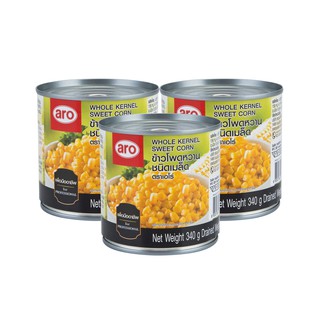 เอโร่ ข้าวโพดหวาน 340 กรัม x 3 กระป๋อง Euro Sweet Corn 340g x 3 Cans