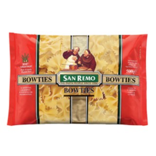 San Remo Bowties Pasta Italian Food Noodle Salad 500g. พาสต้าโบว์ไทส์ อาหารอิตาเลี่ยน นู้ดเดิ้ล สลัด