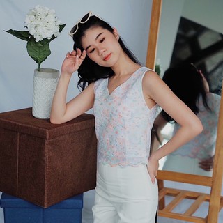 Rose tea crop top เสื้อครอป