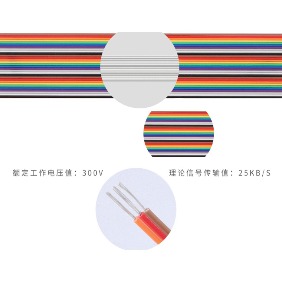 Baker 40Pcs  แถว 10 -30 ซม. M-M สาย M-F F-F จัมเปอร์สำหรับ Breadboard และสายป่าวไม่มีหัว - รูปที่ 5