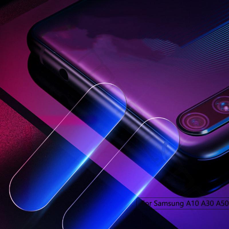 กระจกนิรภัยสำหรับฟิล์มกันรอยเลนส์กล้องหลังสําหรับ Samsung Galaxy A10 A30 A50 M10 M20 M30S A7 A9 2018 S10 Plus S10e