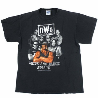 เสื้อยืด พิมพ์ลายมวยปล้ํา Attack Wwf Wwe สีขาว และสีดํา สไตล์วินเทจ ขายส่ง