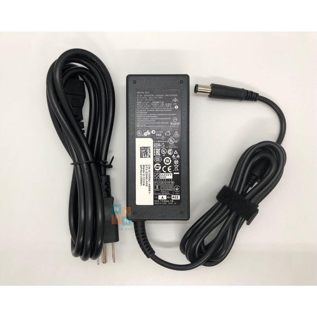 Dell ไฟ 65W 19.5v 3.34a หัวขนาด 7.4 * 5.0 mm สายชาร์จ อะแดปเตอร์ ชาร์จไฟ โน๊ตบุ๊ค เดล Notebook Adapter Charger