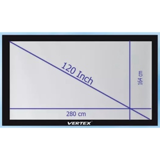 VERTEX Fixed Frame Projection Screen ( 120 Inch Diag 16:9 280 Cm + 164 Cm) สามารถออกใบกำกับภาษีได้