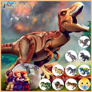 Leadingstar บล็อกตัวต่อเลโก้ รูปไดโนเสาร์ Jurassic World Tyrannosaurus Triceratops Raptor