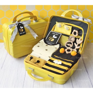 ⭐(พรีออเดอร์)⭐ BB01-31 ชุดเซ็ตของขวัญเด็กแรกเกิด - 1ขวบครึ่ง ของเล่นไม้เสริมพัฒนาการ ชุดผึ้งน้อย บอดี้สูท สีเหลือง-ดำ