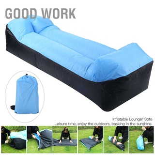 Good Work Camping Inflatable Sofa Outdoor Bag Ultralight Beach Travel Sleeping Air Bed Lounger Chair