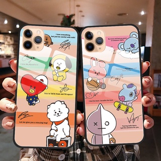 เคสโทรศัพท์กระจกนิรภัย กันกระแทก กันรอยขีดข่วน ลาย BTS BT21 แฟชั่น สําหรับ Samsung Galaxy A33 A53 A73 5G A13 A23 A52 A72 A32 4G A51 A71 A50 A30S