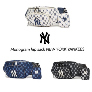 MLB MONOGRAM HIP SACK NEW YORK YANKEES กระเป๋าทรงคาดอก คาดเอว สะพายไหล่  Code:B17D231065  แบรนด์แท้ 100% งาน Outlet