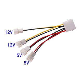 สายพัดลมคอมพิวเตอร์โอนสายเคเบิลพอร์ต 3Pin  12V  7V  5V 4p เปิด 3pin สายพัดลมคอมพิวเตอร์โอนสายเคเบิลพอร์ต 3Pin .