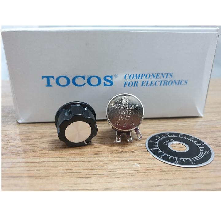 Tocos RV24YN 20S B502 Potentiometer + ลูกบิดแบ ่ ง