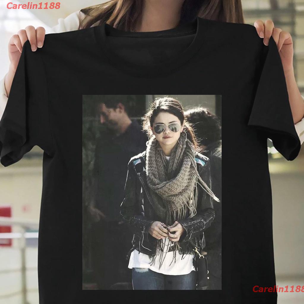 【ผ้าฝ้ายแท้】Selena Gomez Street Selena Gomez เสื้อยืดแฟชั่นแขนสั้นพิมพ์ลาย Selena Gomez เสื้อยืด ดพิ