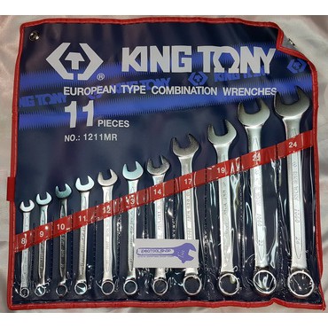 ชุด ประแจ แหวนข้าง KINGTONY รุ่น 1211MR 8-24[ คิงโทนี่ ] 11 ชิ้น Pcs. / ชุด Set
