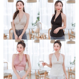 เพิ่มดีเทลอัดพลีทช่วงอก ผูกโบว์ เปิดโชว์แผ่นหลังแซบๆ ด้านหลังทำสม็อคยืดตามตัว ผ้าซาตินเนื้อดี phatcha