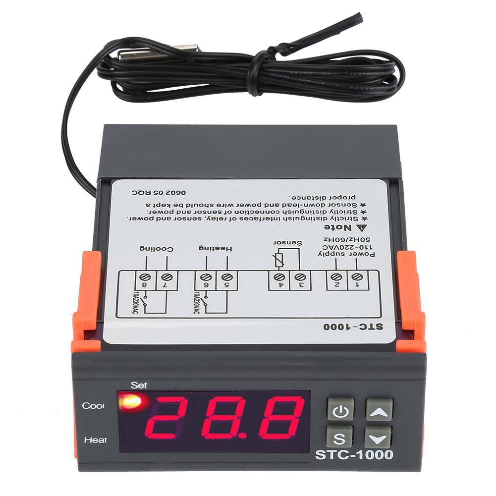 STC-1000 12V/24V/110-220V Digital Temperature Controller Sensor Thermostat Mini