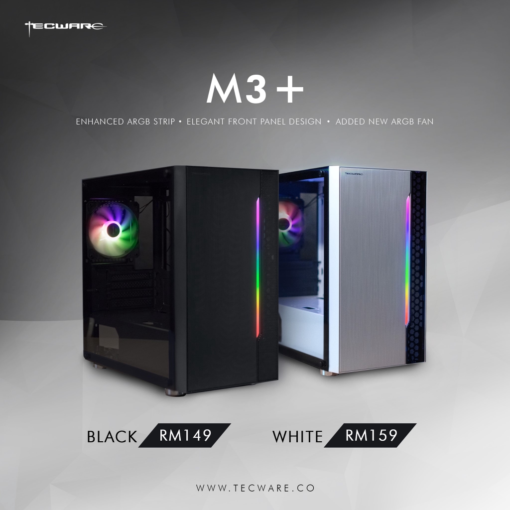 Tecware M3 + TG เคสกระจกนิรภัย สําหรับเล่นเกม [Matx, Mini-ITX]