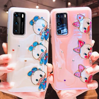 Huawei P30Pro ปลอกการ์ตูนน่ารัก Duck Mate 30 Case Mate 30 pro การ์ตูน HUAWEI P 40 Pro แฟลชเจาะ P40 เคสน่ารัก