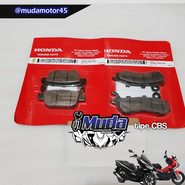 ผ้าเบรคชุดด้านหน้าหรือด้านหลัง ABS VARIO 160 และ NON ABS PCX ADV 150 06455-KRE-K01 06435-K97-N01 064