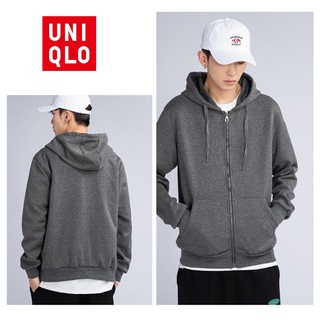 Uniqlo เสื้อแจ็กเก็ตกันหนาวลําลอง มีฮู้ด ผ้าฝ้าย แฟชั่นสําหรับสุภาพสตรี