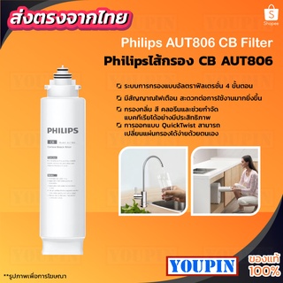 Philips AUT825 Filter สำหรับเครื่องกรองน้ำ รุ่นRO AUT3234 ช่วยกรองกลิ่น สี คลอรีน และช่วยกำจัดแบคทีเรียได้อย่างมีประสิทธ