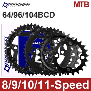 Prowheel เฟืองโซ่จักรยานเสือภูเขา 64BCD 96BCD 104BCD 22T 24T 30T 32T 40T 42T 44T 8 9 10 ความเร็ว