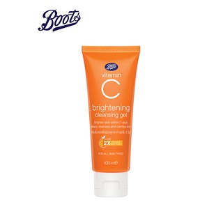 BOOTS VITAMIN C บู๊ทส์ วิตามิน ซี ไบรท์เทนนิ่ง คลีนซิ่ง เจล 100 มล.