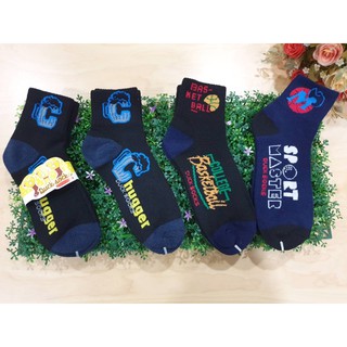 ถุงเท้าข้อสั้นลาย sport ป้าย Duck socks ราคาโหลละ 110 บาท