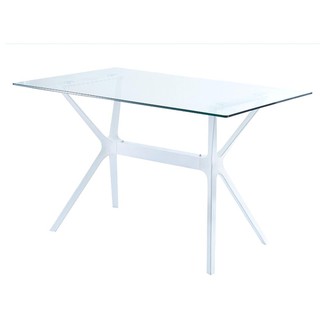 โต๊ะ เก้าอี้ โต๊ะสนามกระจก SPRING สีขาว เฟอร์นิเจอร์นอกบ้าน สวน อุปกรณ์ตกแต่ง TABLE SPRING POLYPROPYLENE WHITE