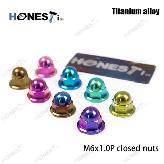 Honesti22 Gr5 titanium alloy M6x1.0P closed nuts dress up nuts.